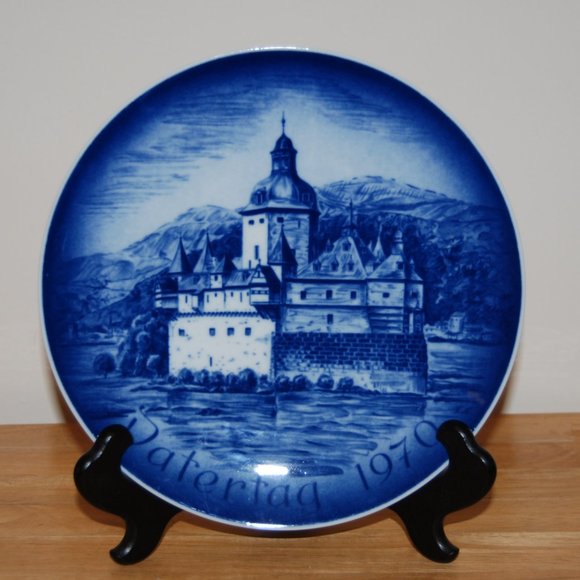 Vintage Datertag 1970 Castle Pfalz In The Rhine Collector's Plate - Father's Day - Picture 4 of 4